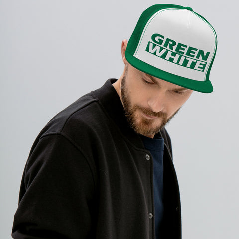 GREEN and WHITE Trucker Cap
