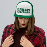 GREEN and WHITE Trucker Cap