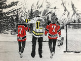 "Hockey Mountain Memories" PERSONALIZED Artwork