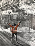 "The Dream Begins Here" PERSONALIZED Hockey Artwork
