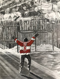 "The Dream Begins Here" PERSONALIZED Hockey Artwork
