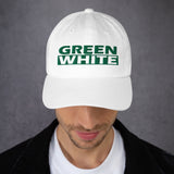 GREEN and WHITE Dad hat