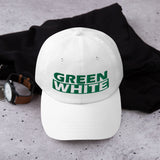 GREEN and WHITE Dad hat