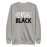 SILVER and BLACK Unisex Fleece Pullover
