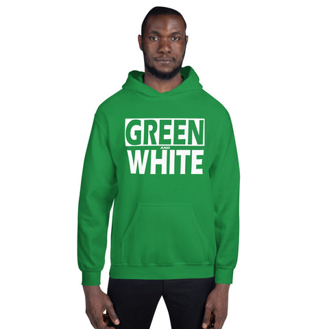 GREEN and WHITE Unisex Hoodie