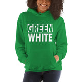 GREEN and WHITE Unisex Hoodie
