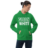 GREEN and WHITE Unisex Hoodie