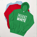 GREEN and WHITE Unisex Hoodie