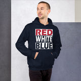 RED WHITE and BLUE Unisex Hoodie