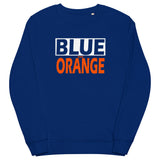 BLUE and ORANGE Unisex organic sweatshirt