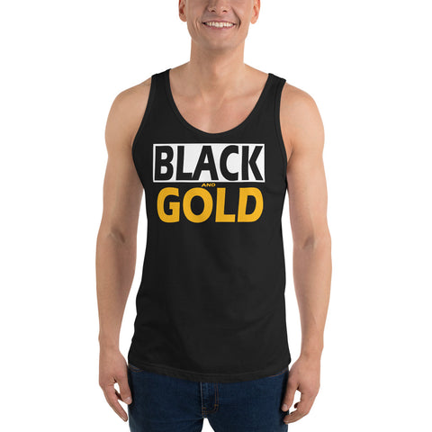 BLACK and GOLD Unisex Tank Top