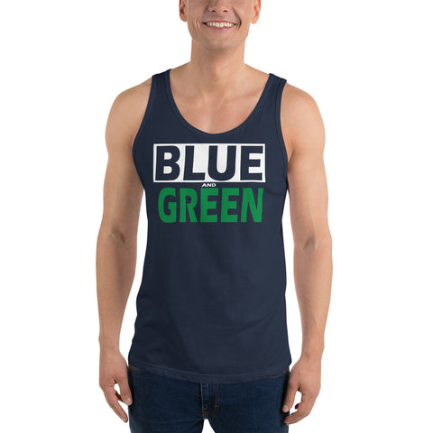 BLUE and GREEN Unisex Tank Top