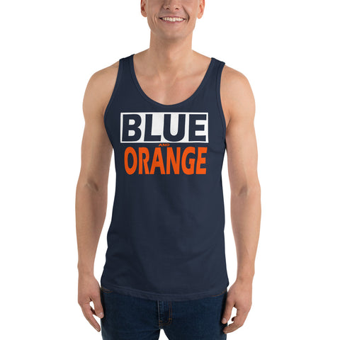 BLUE and ORANGE Unisex Tank Top