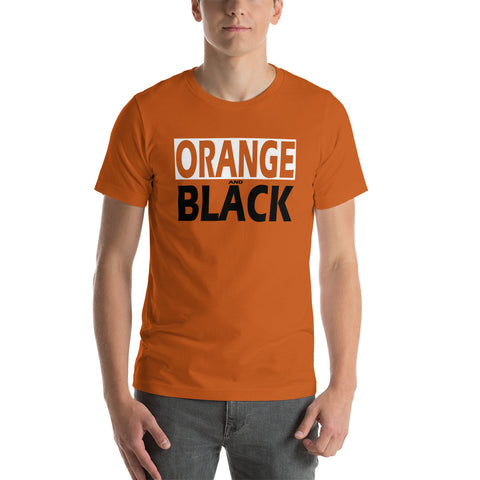 ORANGE and BLACK Short-Sleeve Unisex T-Shirt