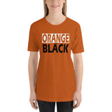 ORANGE and BLACK Short-Sleeve Unisex T-Shirt