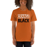 ORANGE and BLACK Short-Sleeve Unisex T-Shirt