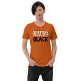 ORANGE and BLACK Short-Sleeve Unisex T-Shirt