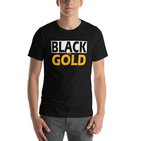 BLACK and GOLD Short-Sleeve Unisex T-Shirt
