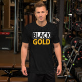 BLACK and GOLD Short-Sleeve Unisex T-Shirt