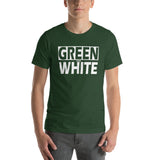 GREEN and WHITE Short-Sleeve Unisex T-Shirt