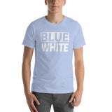 BLUE and WHITE Short-Sleeve Unisex T-Shirt
