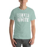 BLUE and WHITE Short-Sleeve Unisex T-Shirt