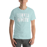 BLUE and WHITE Short-Sleeve Unisex T-Shirt