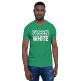 GREEN and WHITE Short-Sleeve Unisex T-Shirt