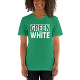 GREEN and WHITE Short-Sleeve Unisex T-Shirt