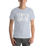 BLUE and WHITE Short-Sleeve Unisex T-Shirt