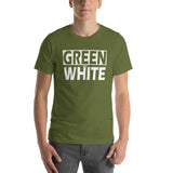GREEN and WHITE Short-Sleeve Unisex T-Shirt
