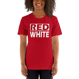 RED and WHITE Short-Sleeve Unisex T-Shirt