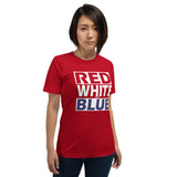 RED WHITE and BLUE Short-Sleeve Unisex T-Shirt