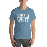 BLUE and WHITE Short-Sleeve Unisex T-Shirt