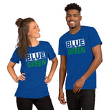 BLUE and GREEN Short-Sleeve Unisex T-Shirt