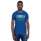 BLUE and GREEN Short-Sleeve Unisex T-Shirt