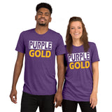PURPLE and GOLD Short sleeve t-shirt