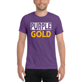 PURPLE and GOLD Short sleeve t-shirt