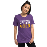 PURPLE and GOLD Short sleeve t-shirt