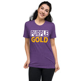 PURPLE and GOLD Short sleeve t-shirt