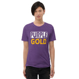 PURPLE and GOLD Short sleeve t-shirt