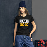 BLACK and GOLD Women's short sleeve t-shirt
