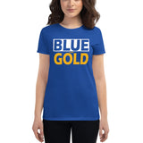 BLUE and GOLD Women's short sleeve t-shirt