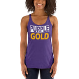 PURPLE and GOLD Women's Racerback Tank