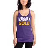PURPLE and GOLD Women's Racerback Tank
